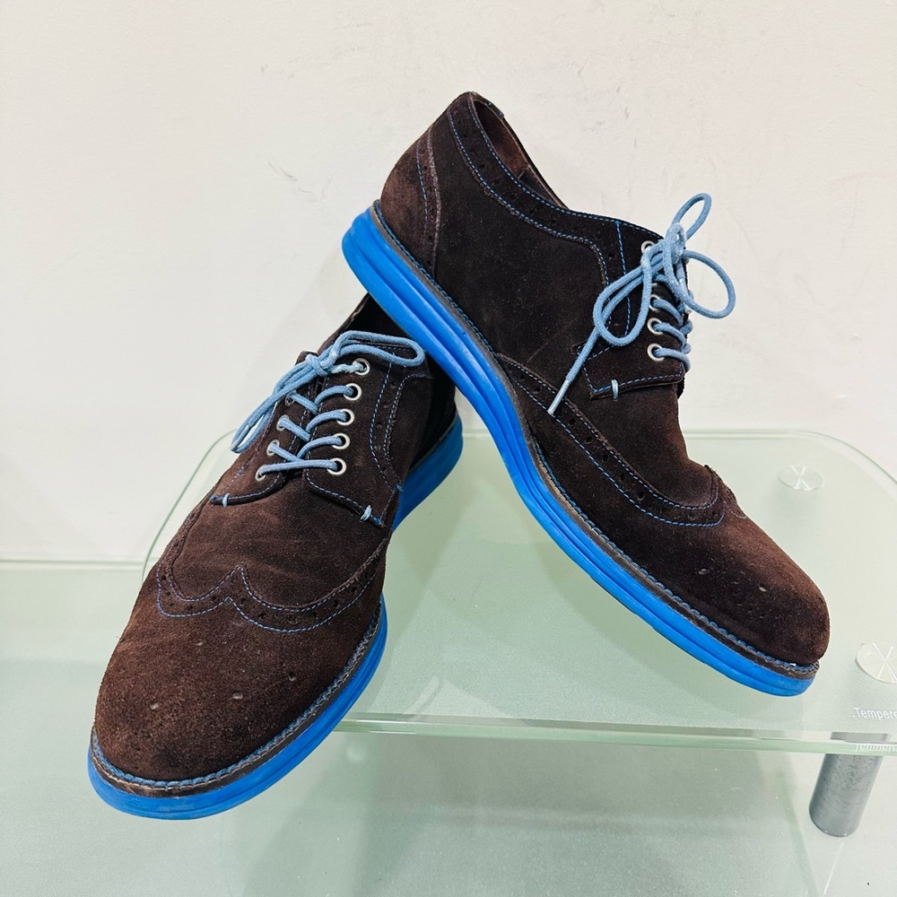 Donald J Pliner Shoes Oxford Mens Size 12 M Brown Suede - Picture 8 of 10